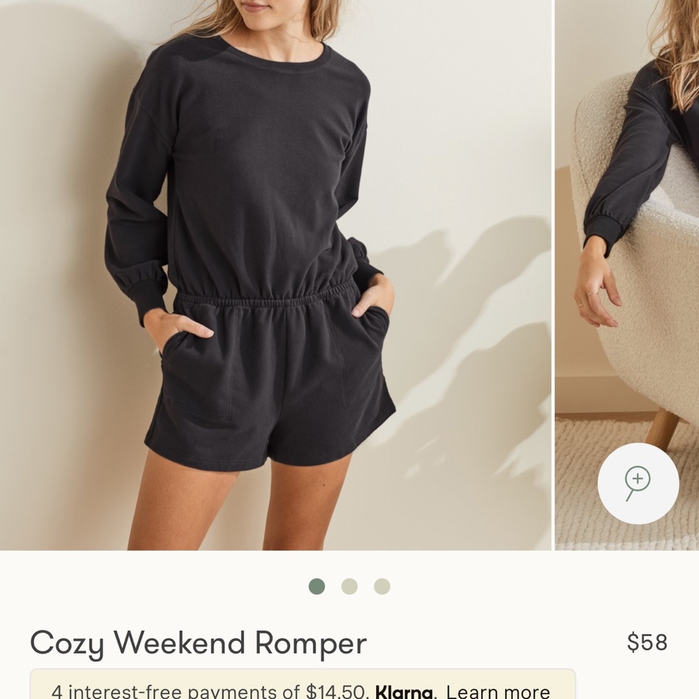 Cozy sweatshirt romper. Upwest.  Small (small-med)